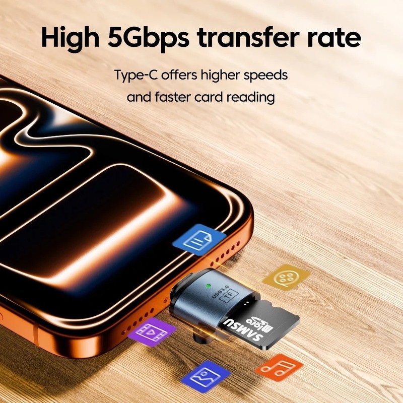 Type C To TF Card Reader OTG USB Adapter Converter For Smart Phone gallery