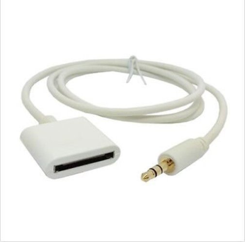 Bose Sounddock AUX Input Converter Adapter Cable ipod iphone Amazon Echo- WHITE