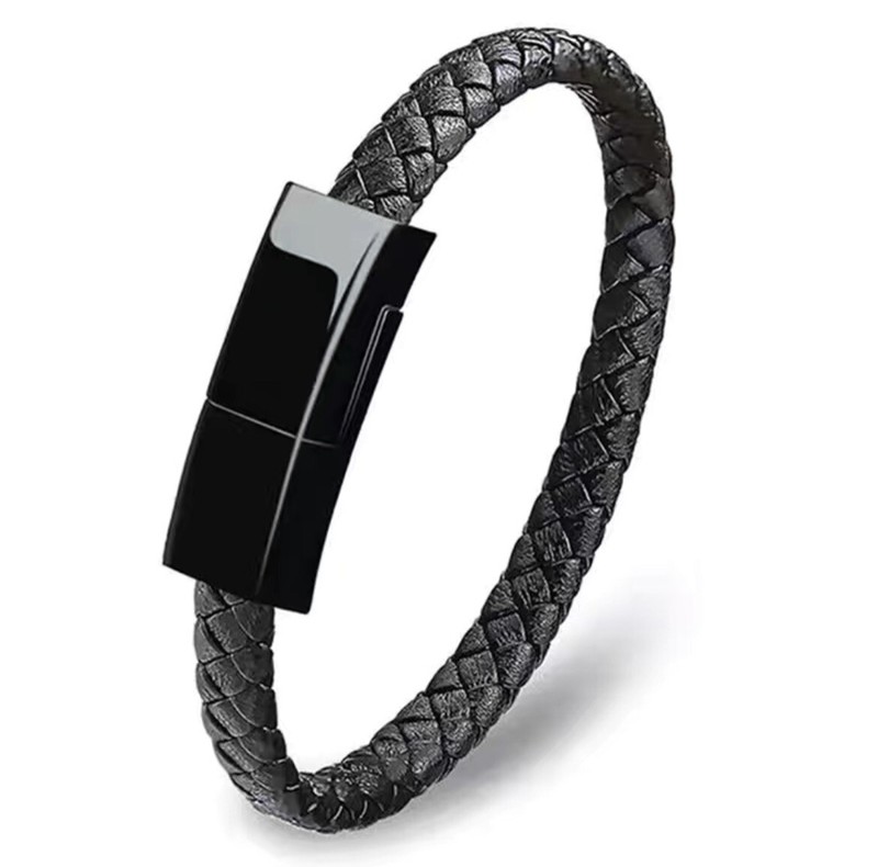 USB Fast Charge For iPhone Type C Micro Bracelet Leather gallery