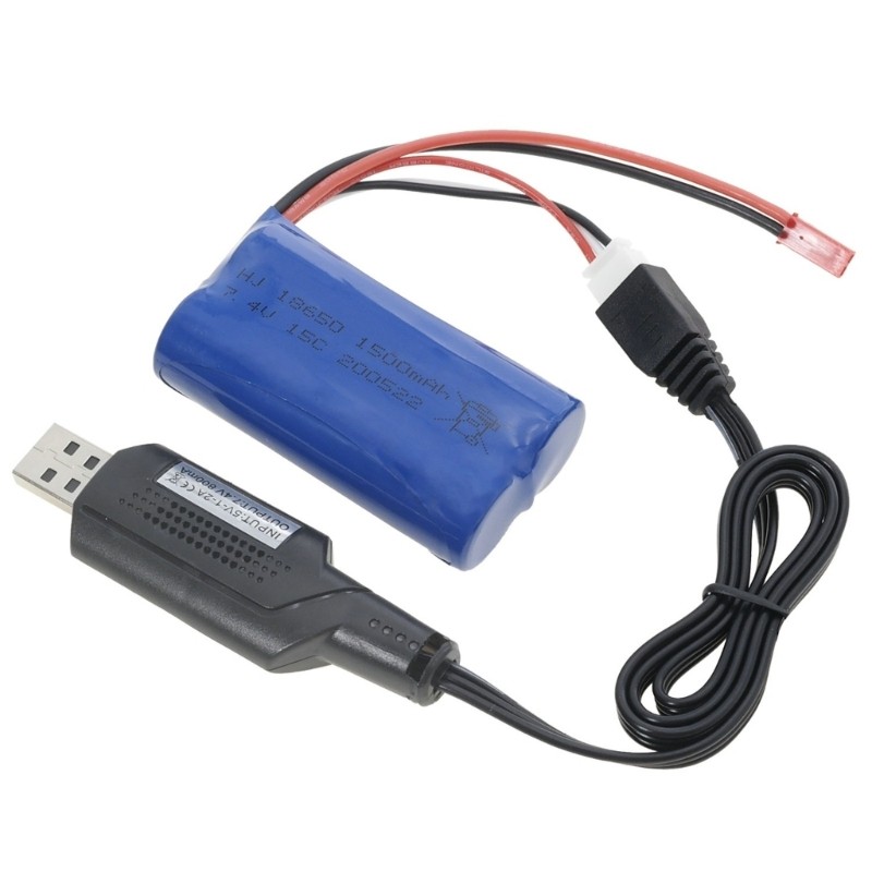 7.4V USB Charging Cable with XH3P Connectors For Remote Excavators Trucks Boats gallery