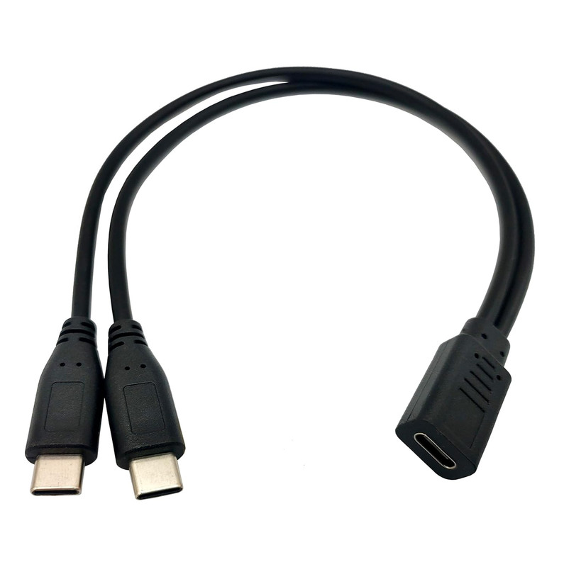 USB C Splitter Charge Cable,1 Feet USB Type C 1 Female to 2 Dual Male Y Splitter gallery
