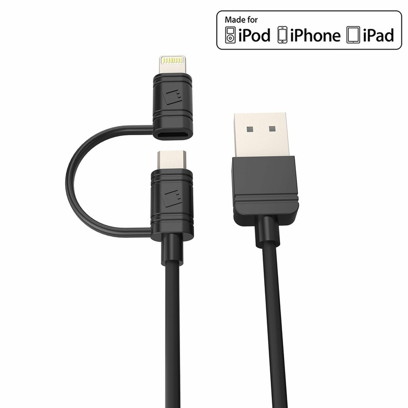 Apple MFi Certified Lightning+Micro USB Data Sync & Charging Cable gallery