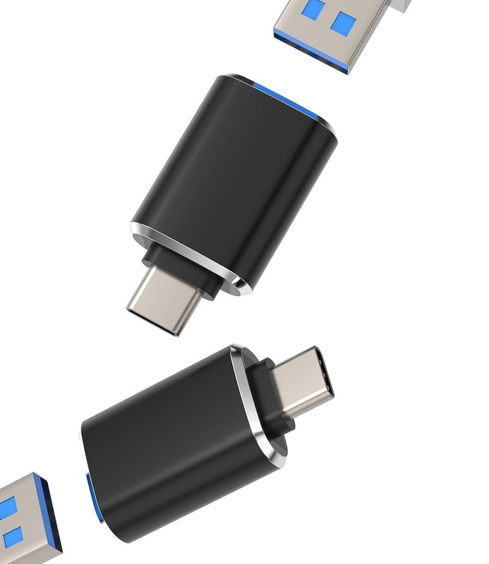 USB-OTG Adapter Port Dongle(2 Pack) for Samsung for iPhone 15 Max Plus iPad 1…