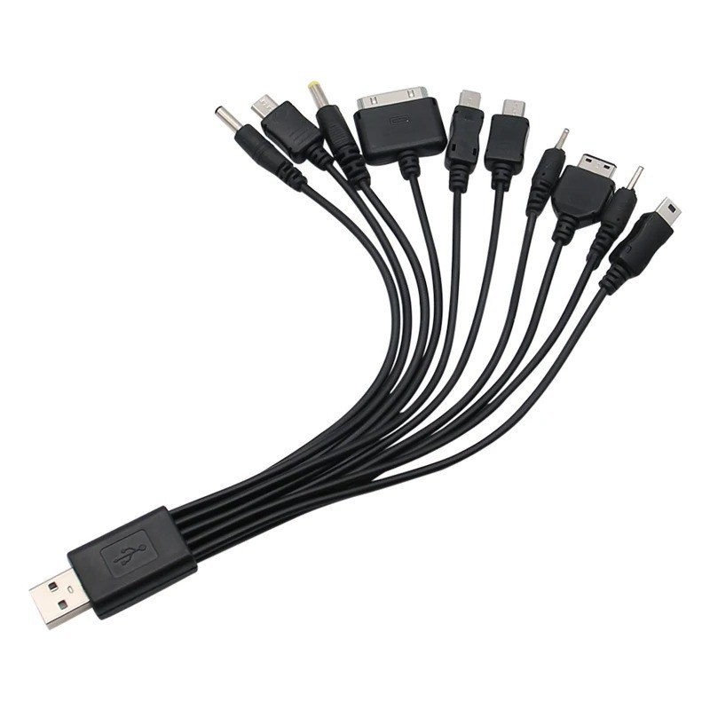 10 in 1 USB Universal Multi Pin Charger Cable USB Phone Charging Adapter Cord AU gallery