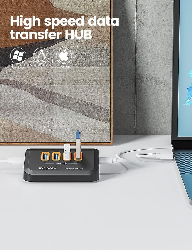 4 IN 1 USB C Hub Type C to USB Hub Adapter Splitter USB 3.2 for PS5/PS4 MacBook gallery
