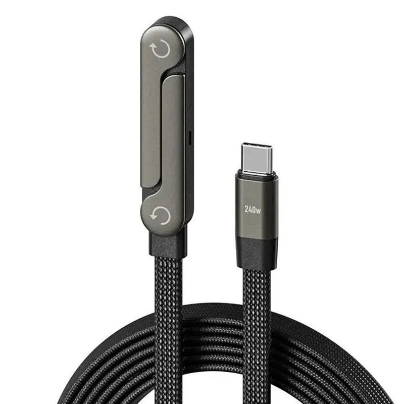 180 Elbow USB C Cable 1.5M 240W Fast Charger Cord iPhone 17 Samsung Xiaomi POCO