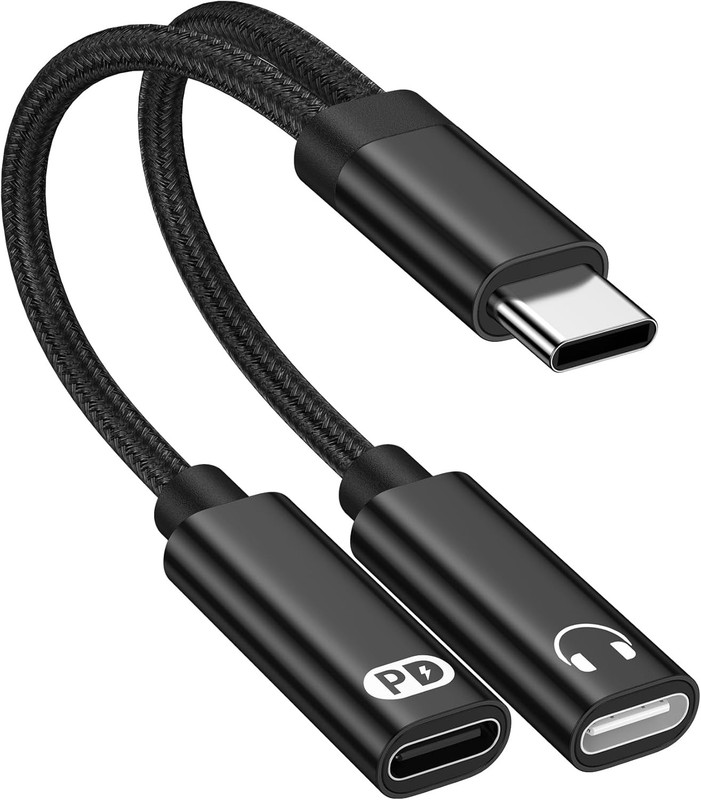 Samsung USB C Splitter 2in1 Headphone Charger 60W PD Adapter