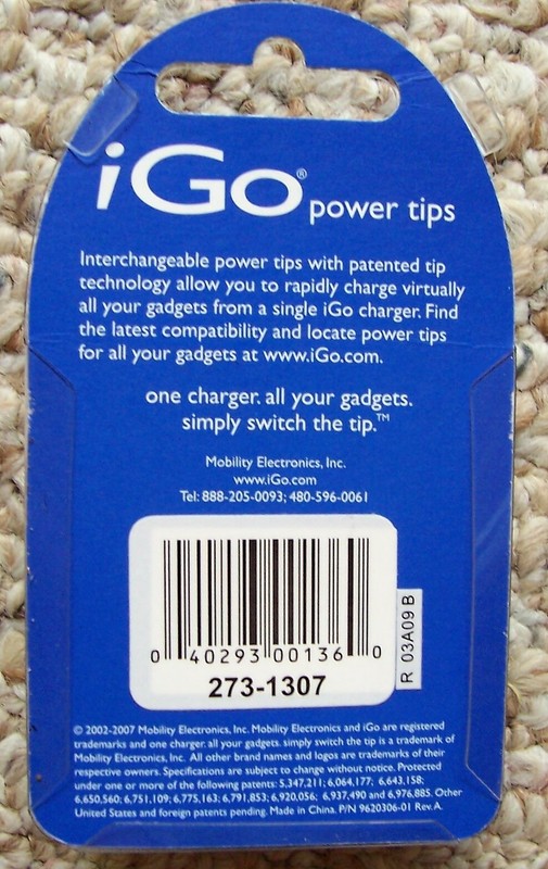 NEW iGo Power Tip Number 273-1307 For Blackberry and Motorola Cell Phones gallery