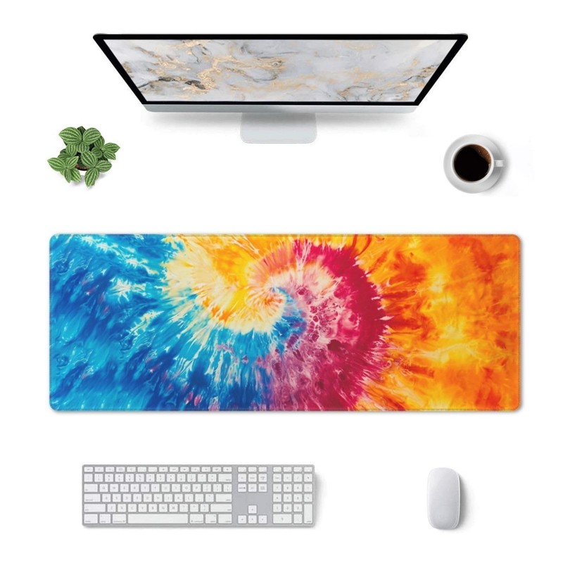 Tie Dye Colorful Gaming Mouse Pad, Large Non-Slip Rubber Base Mousepad XL 31.... gallery