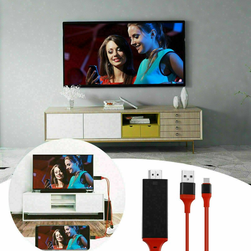 MHL USB-C Type C to HDMI USB A HD TV Cable Adapter For Android Phones Tablet RED gallery