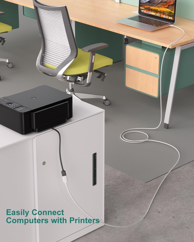 USB Extension Cable 10ft Type A Male to Female USB 2.0 Extender Cord White gallery