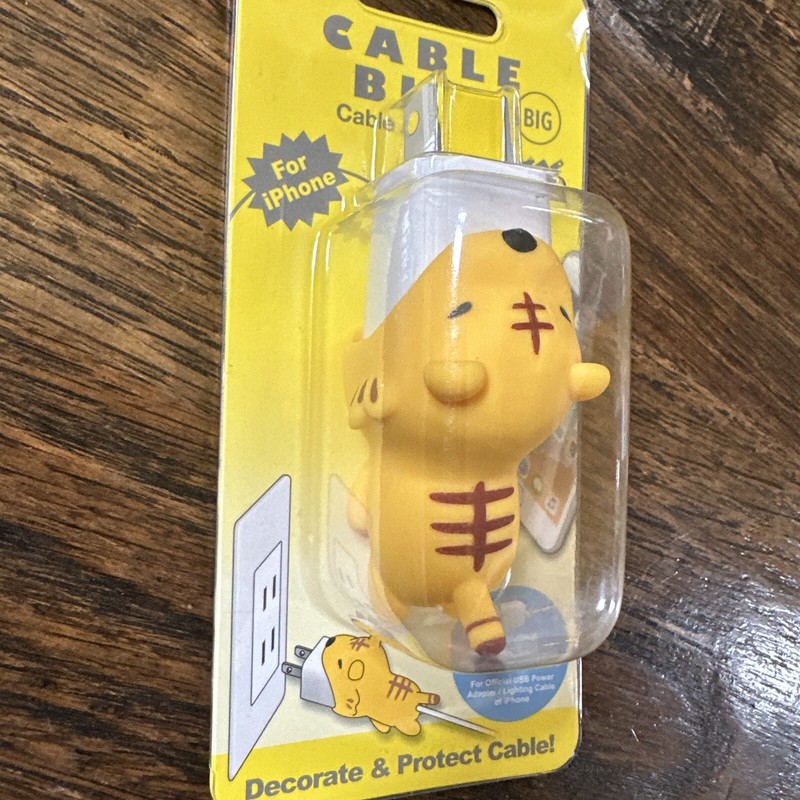 NEW Cable Bite For Official Lightning Cable iPhone Outlet Plug Charger Tiger NWT gallery