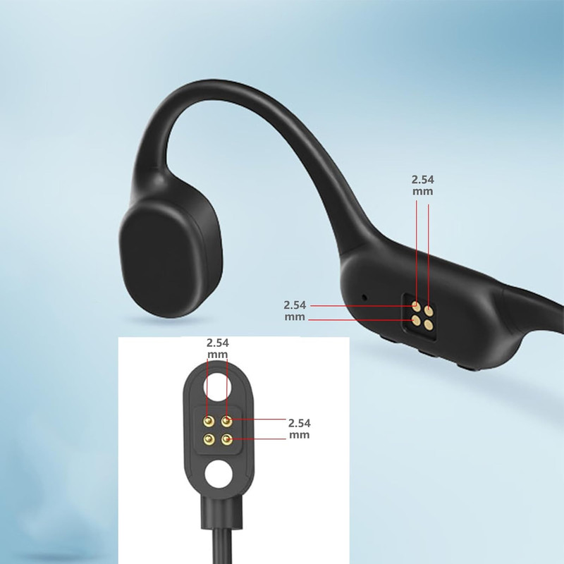 Replacement Charging Cable for Bone Conduction Headphones, Magnetic 4-Pin Charge gallery