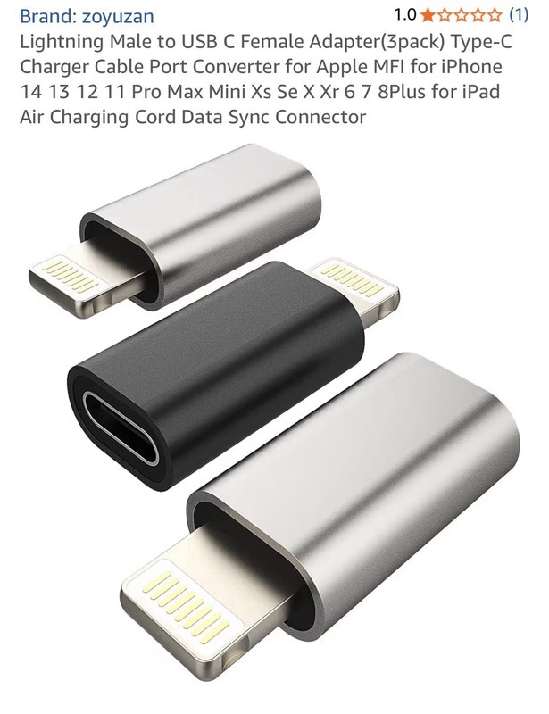 Male to USB C Female Adapter (3pack) gallery
