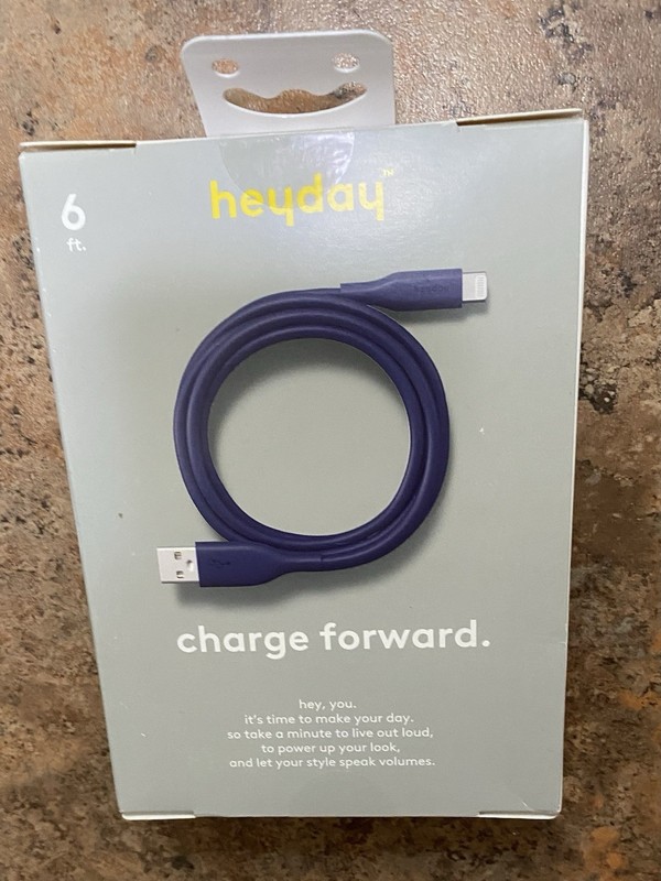 6ft Soft Touch Charging To USB Charging Cable For IPhone IPad New Purple HeyDay