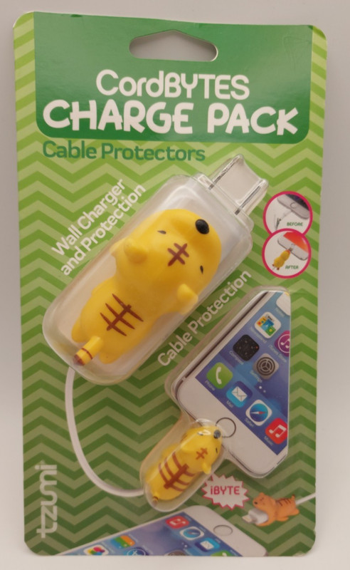 Tzumi LION CordBYTES Charge Pack • Wall Charger & Cable Protectors • New