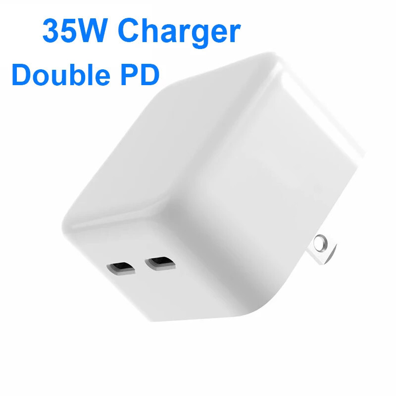 35W Dual Type C Power Adapter Fast Charging For iPhone 15 Plus 14 13 12 11 8 Lot