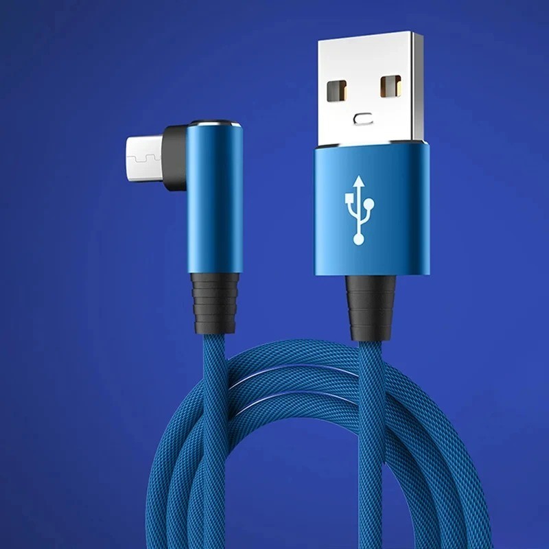 5A USB C Fast Charging Cable 90 Degree Elbow Type C Nylon Samsung Xiaomi gallery