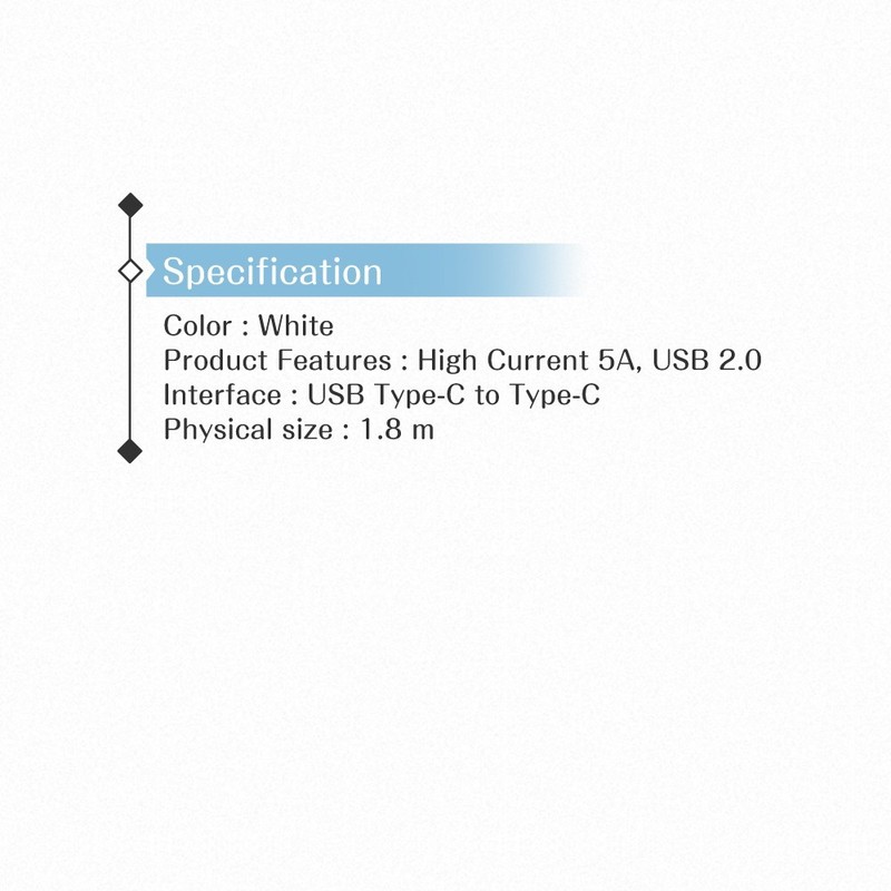 Original Samsung Official S23 series Type-C to Type-C Cable (5A) 1.8m / EP-DX510 gallery
