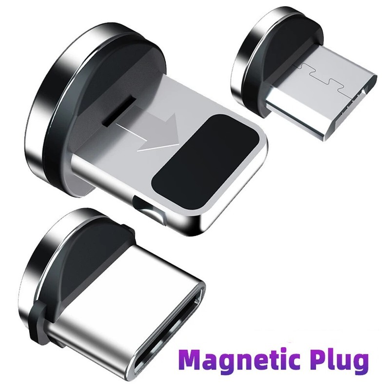 USB-C / Micro USB / iOS Type-C Magnetic Cable Connector Adapter Grey gallery