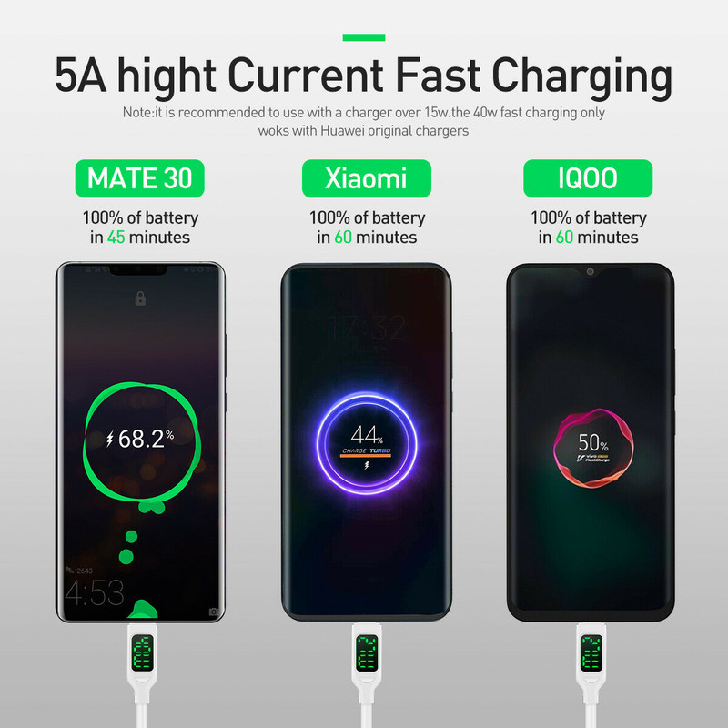 10ft 60W USB-A To USB-C Fast Charger Cable Type C Quick Charging USB C Cord gallery