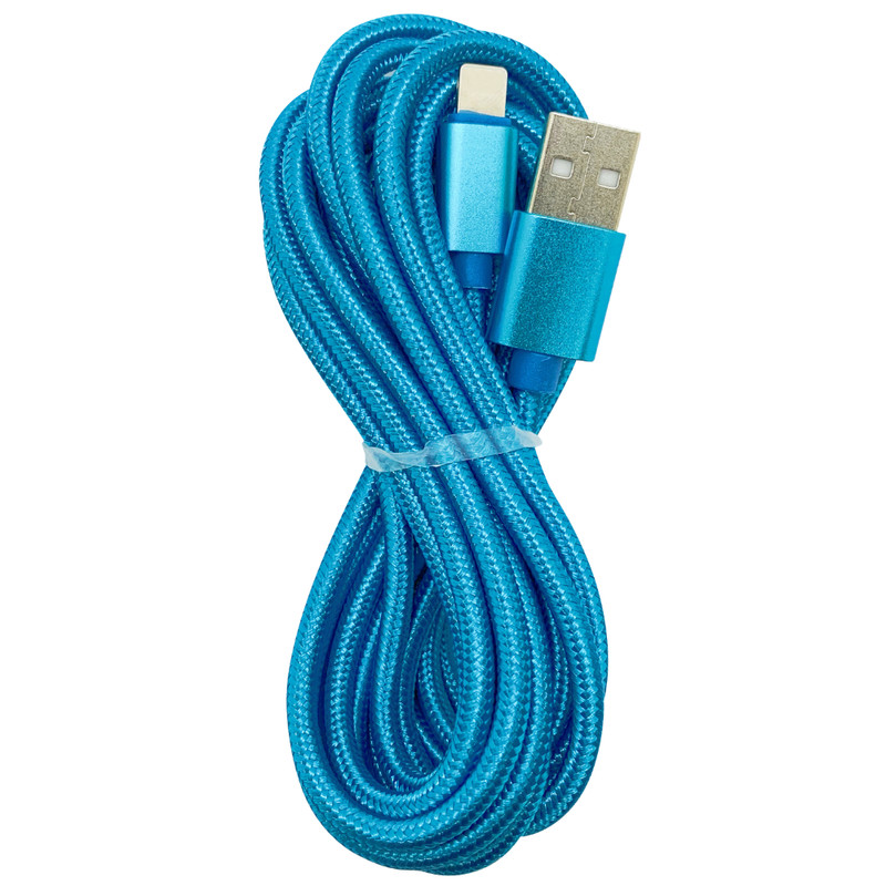 10FT Nylon Braided Fast Charging USB Cable For iPhone 12 11 XR iPad Charger Cord