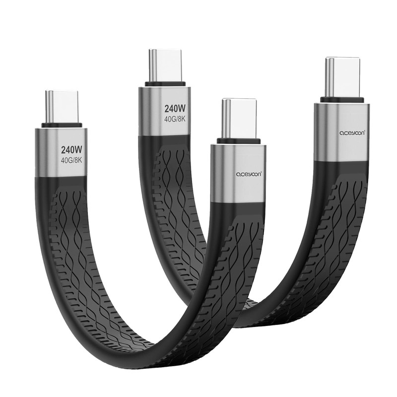 USB C Cable 5.5 inch 240W Charging 40Gbps Data Transfer – 8K 60Hz Video