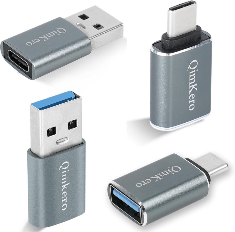 Type C Female To A Male Converter USB C Male To USB Female OTG Adapter-(4 Count)