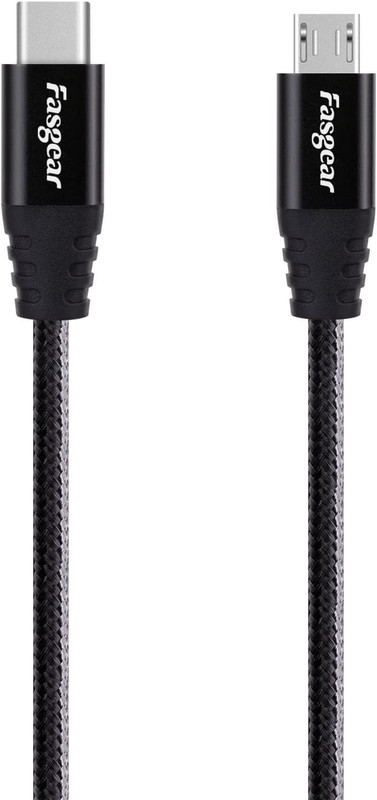 USB C to Micro USB Cable 30Cm Nylon Braided Type C to Micro USB Cord Compatible gallery