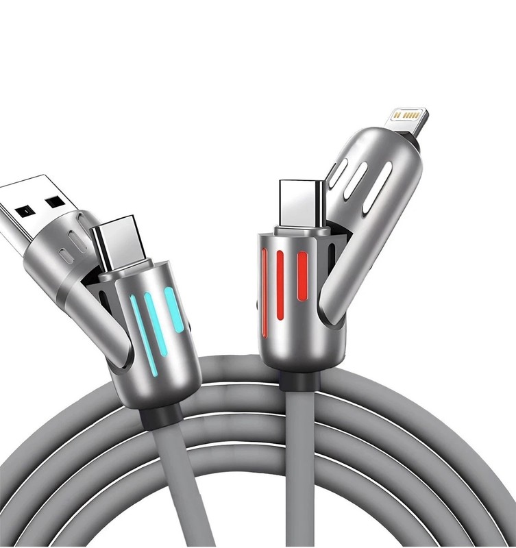 4 in 1 Multi-USB Charging Cable - MAX 240W Fast Charging/With USB A+ Type-C 6ft gallery