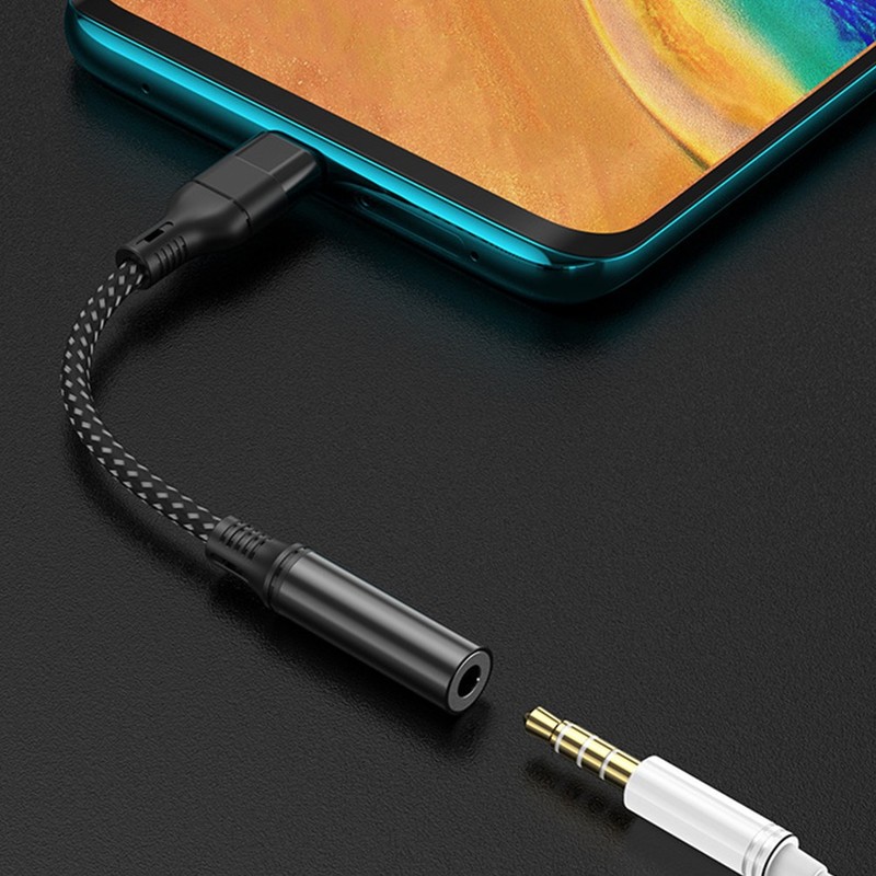 USB C Converter Headphone Adapter Black Compact and Portable for Phone Use gallery