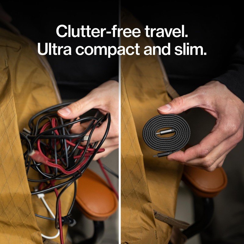 Statik MagStack Slim Pro - USB C to C Cable, Magnetic Anti Tangle 3.3FT gallery