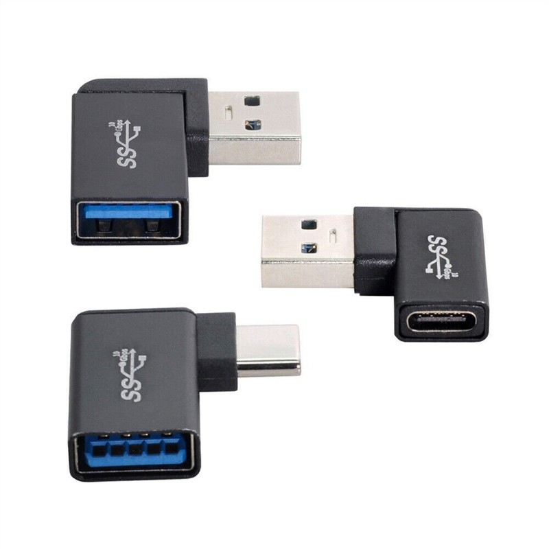 Chenyang 3pcs/lot Angled 90 Degree USB 3.1 Type C Male FemaleUSB3.0 Type Female