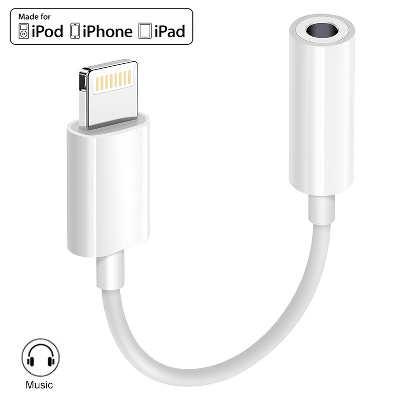 For Apple iPhone Headphone Adapter Jack 3.5mm Aux Cord Dongle