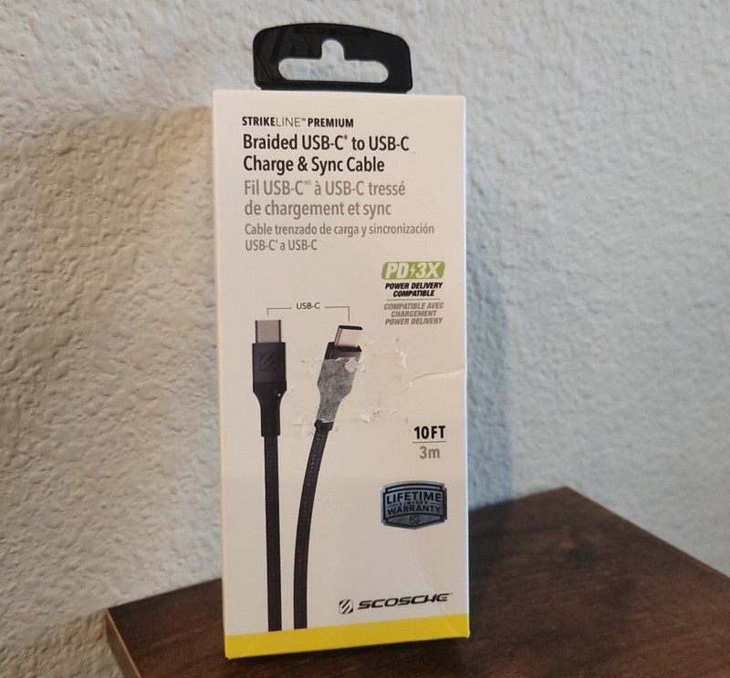 Scosche 10FT Strikeline Premium USB-C Braided Charge & Sync Cable (CAB10-SP)™