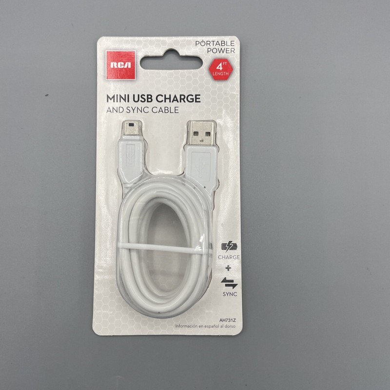 Mini USB charge and sync cable