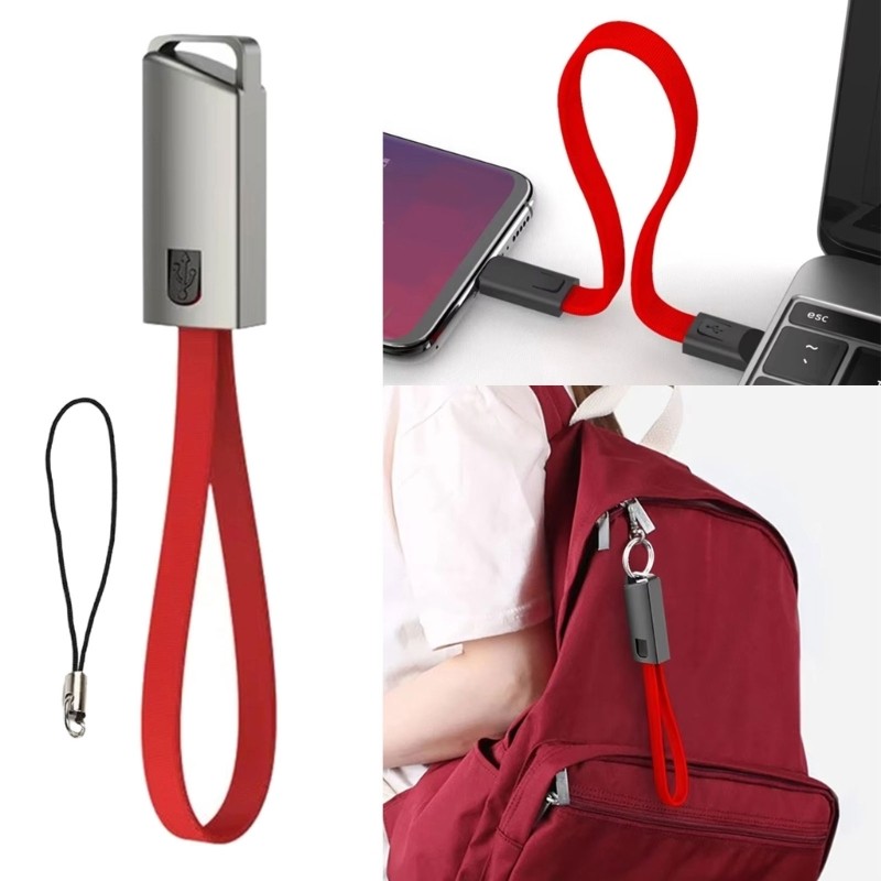 Keychain Pendant USB to USB C Power Cable 2.4A Fast Charging 480Mbps Data Sync gallery