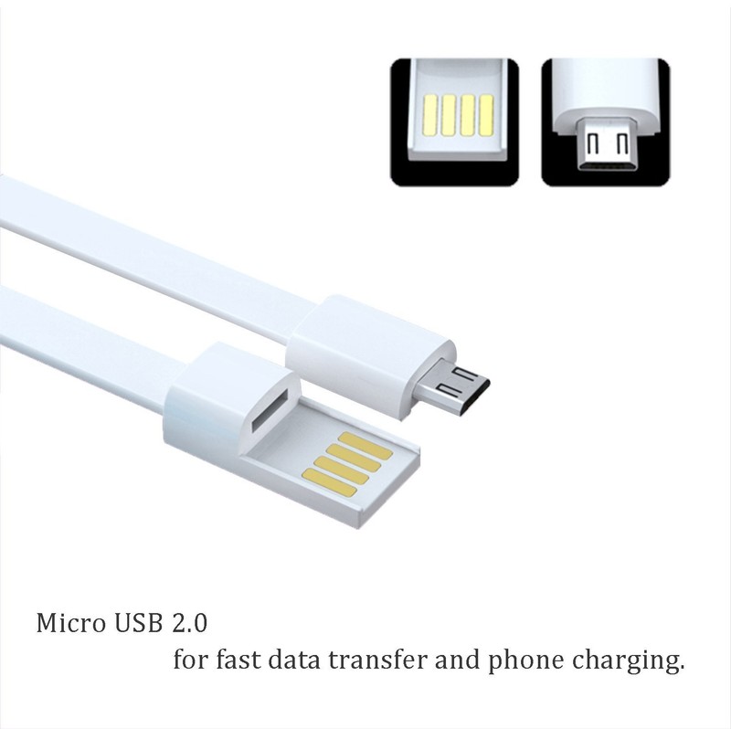 Mini Short Flat Bracelet Micro USB 2.0 Sync Data Charger Cable Cord for Android gallery