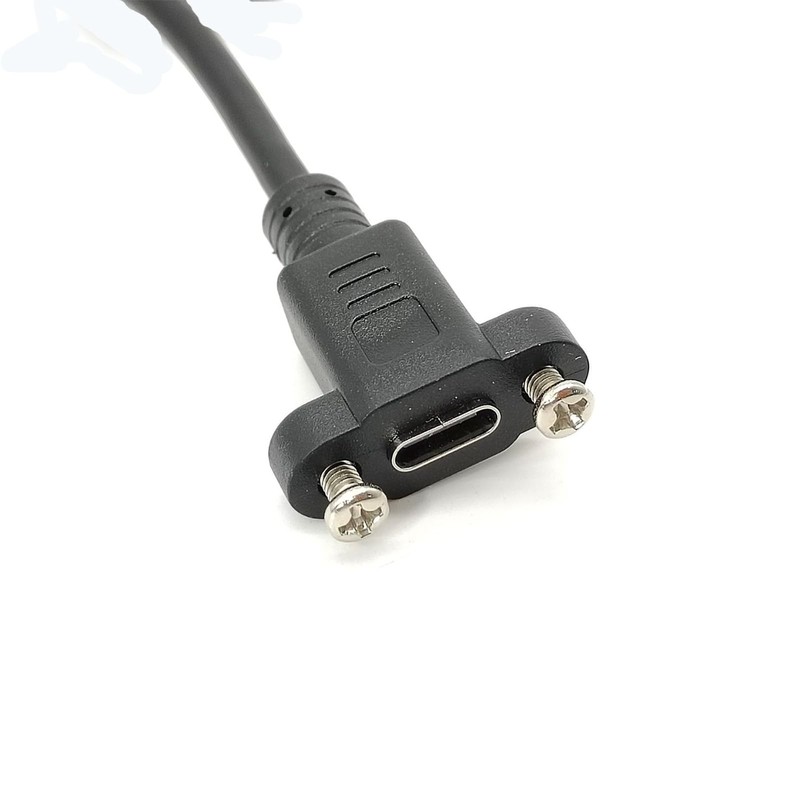 30cm MicroB To USB 3.1 TypeC Female Panel Mount Screw Locking Cable Cord gallery