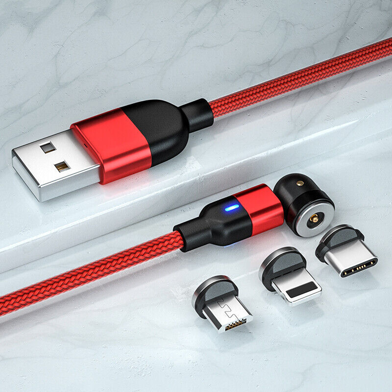 180°+360° Rotate Magnetic Charger Cable Phone Fast Charging Type C Micro USB IOS gallery