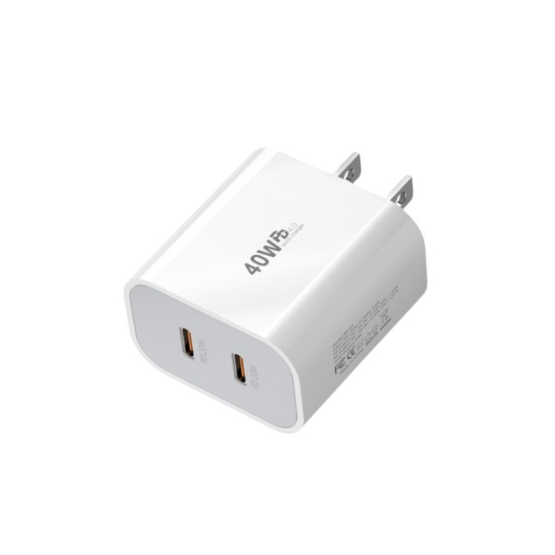 PD 40W Fast Wall Charger Block Type-C to USB-C Cable For iPhone 15 16 17/Samsung