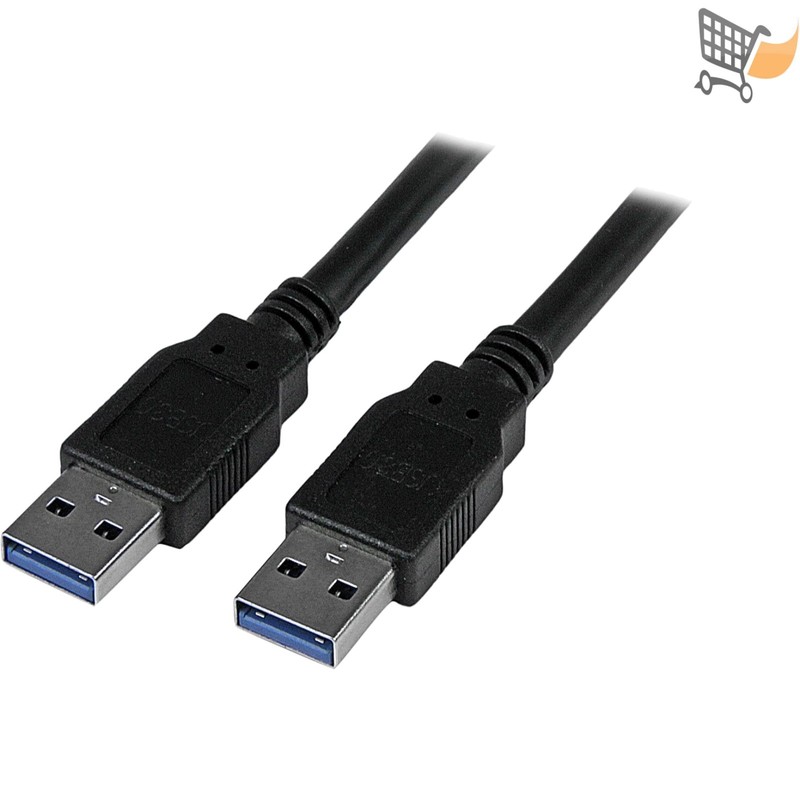 6 ft USB 3.0 A to A Cable Black 5000 Mbps Data Transfer for PCs and Servers