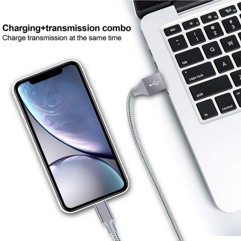 Wholesale Bulk Braided USB Fast Charger Cord Cable For iPhone 14 13 12 11 iPad 8 gallery