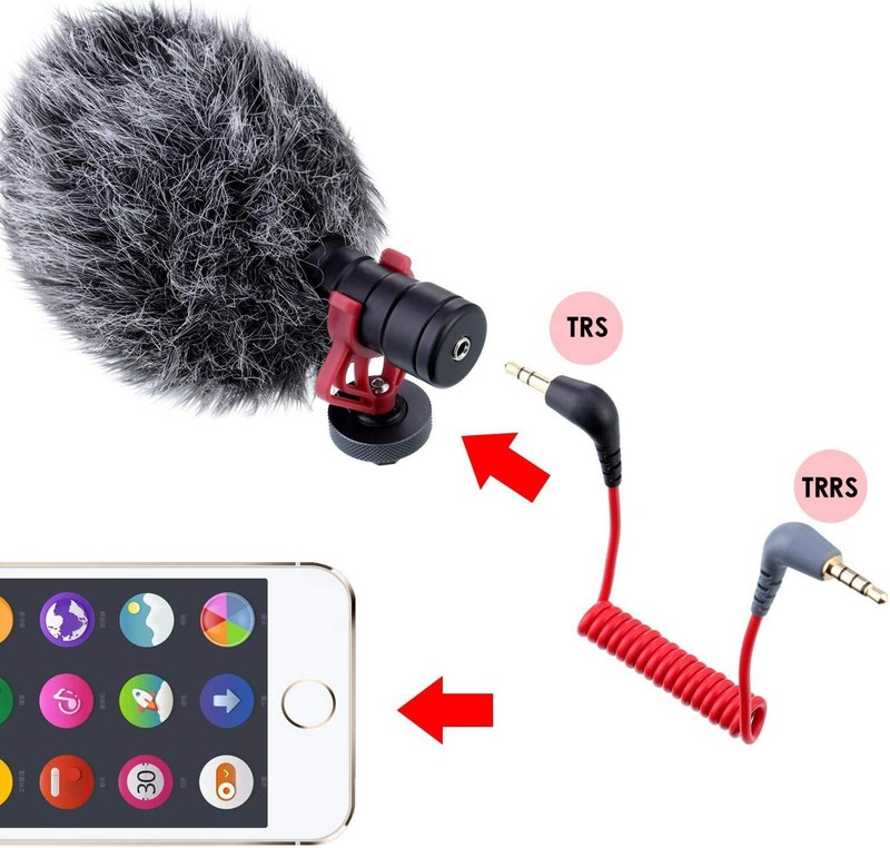 3.5mm Microphone TRS to TRRS Cable Cord for RODE Videomic Pro+/VideoMic GO C gallery