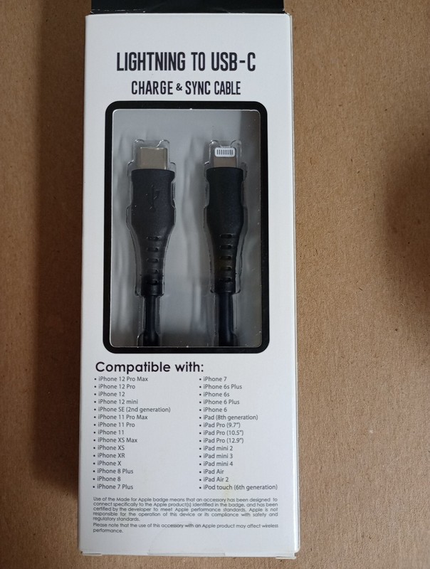 USB-C Charge & Sync Cable 6FT To iPhone iPad & iPod - NEW SEALED! gallery
