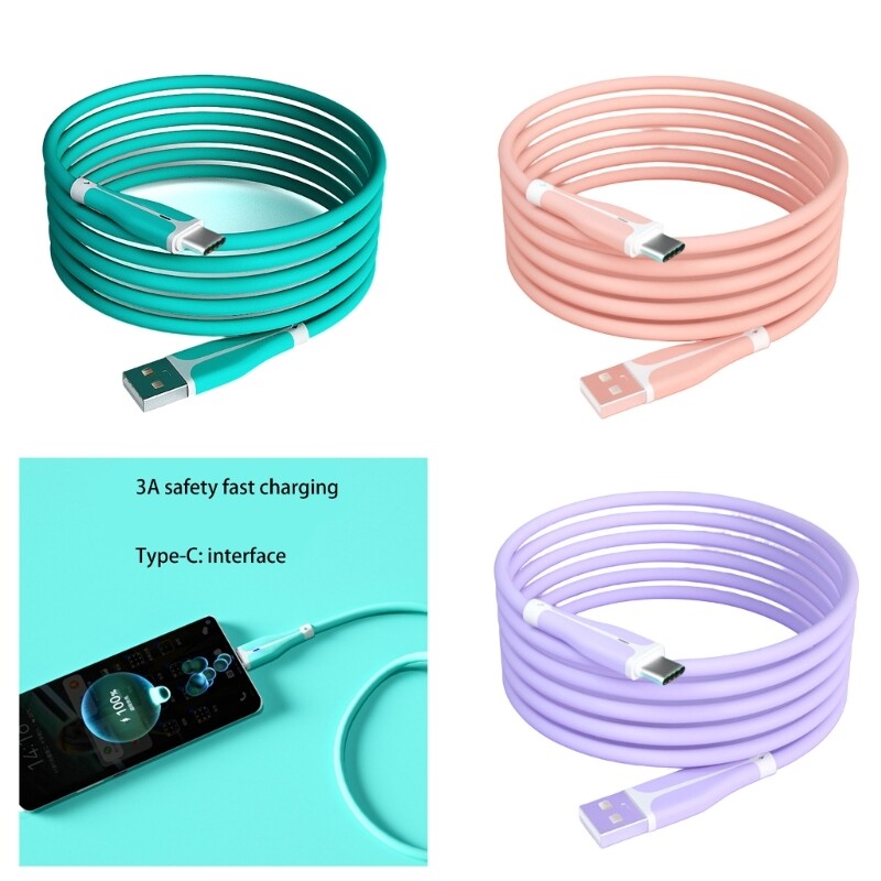 Soft Silicone USB to Type-C Cable for Mobile Phones with Type-C Port gallery