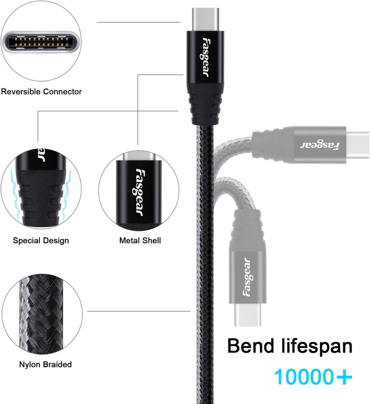 USB C to Micro USB Cable 30Cm Nylon Braided Type C to Micro USB Cord Compatible gallery