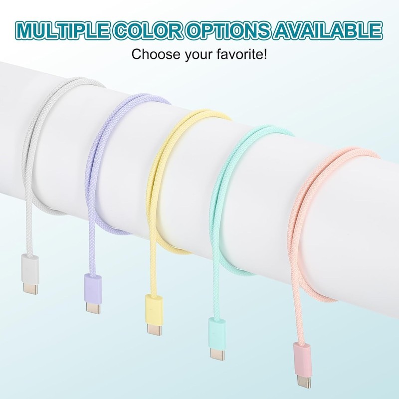 3.28ft USB Type C Charger Cable - Durable Braided Design for Multiple Devices gallery