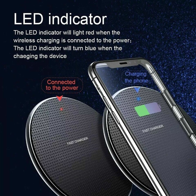 Wireless Fast Charger Charging Pad Dock for iPhone Samsung Android Universal gallery