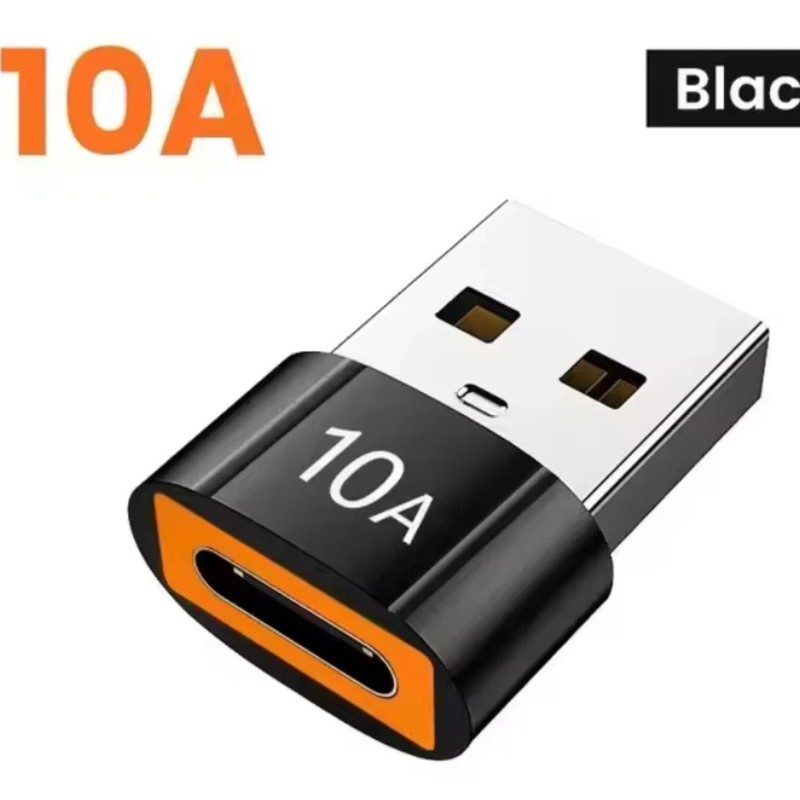 Usb 3.0 Otg Type C Adapter Fast Charging Usb-C Converter 10a Black 2pcs gallery